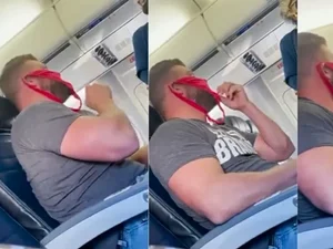 Homem é expulso de voo por usar calcinha como máscara em protesto, nos EUA