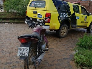 Força Tarefa recupera moto roubada em Arapiraca