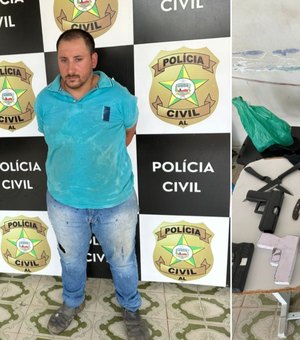 Suspeito de matar mulher no Bosque das Arapiracas portava simulacros de arma e facas ao ser preso