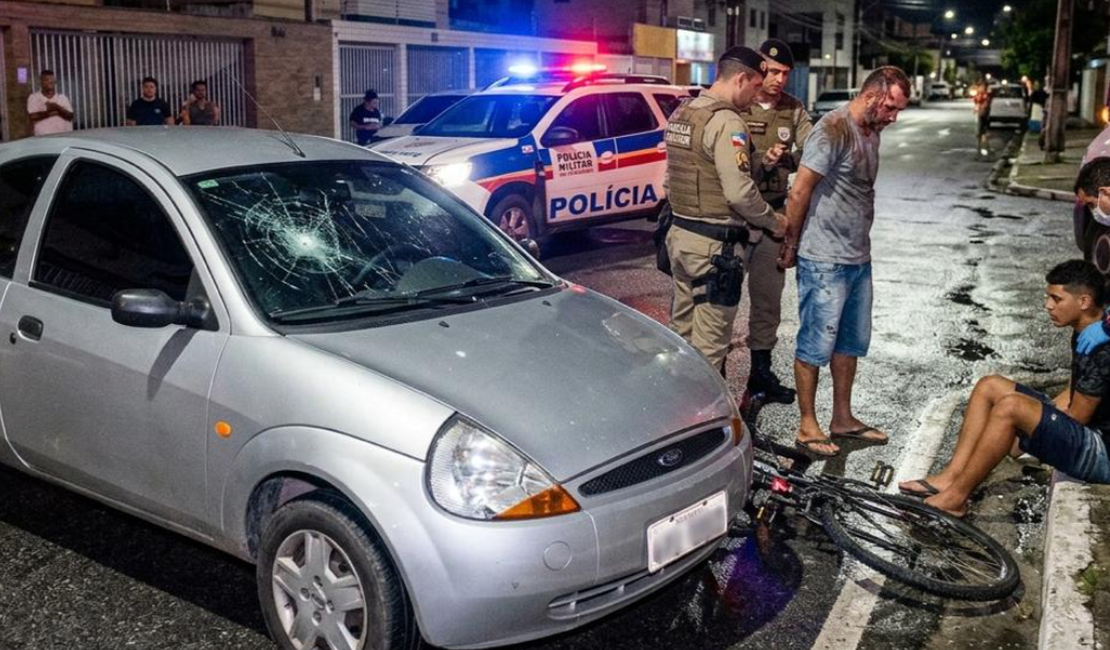 Motorista embriagado é preso após atropelar ciclista na parte alta de Maceió