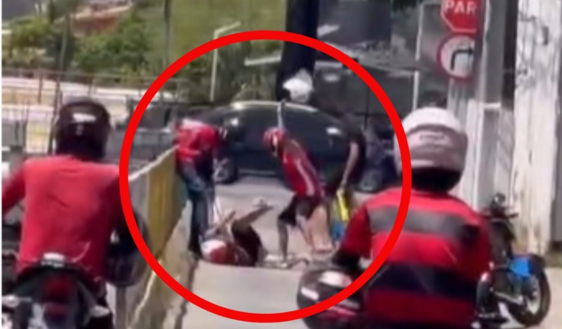 Homem é agredido por dupla de motociclistas em Maceió; violência pode ter relação com organizadas
