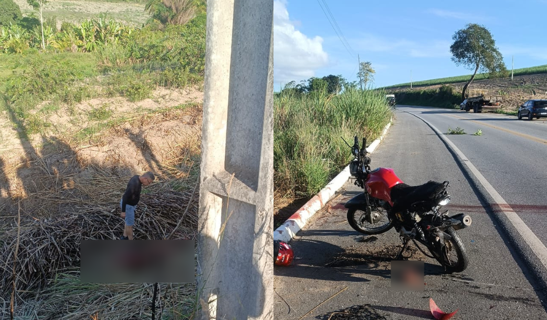 Homem morre após acidente entre carro e moto na BR-104, em Messias