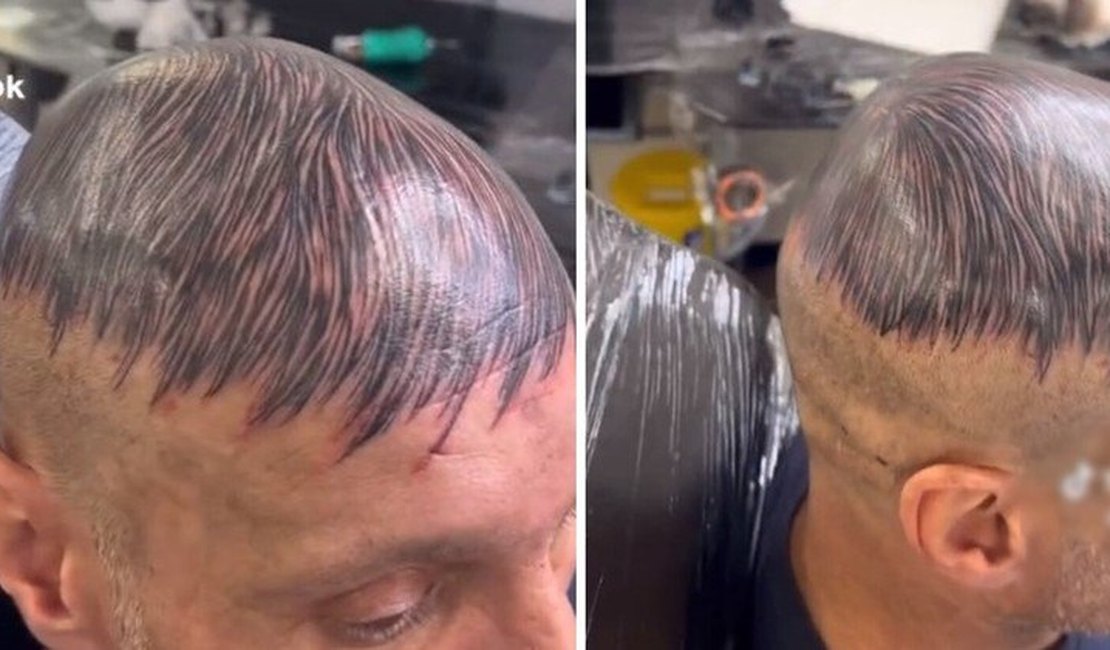 Calvo tatua cabelo, e a internet não perdoa: 'O ruim é enjoar do corte'