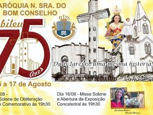 Concatedral comemora jubileu de 75 anos neste mês em Arapiraca