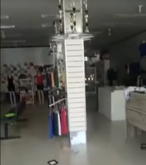 Empresário se surpreende com loja de material esportivo furtada em Arapiraca e diz: 'Ó, o presente!'.