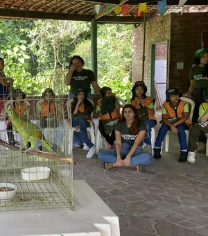 Crianças do Botânico Mirim conhecem o centro de triagem de animais silvestres