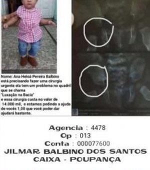 Cantor Luis Morall faz campanha para criança que precisa passar por cirurgia