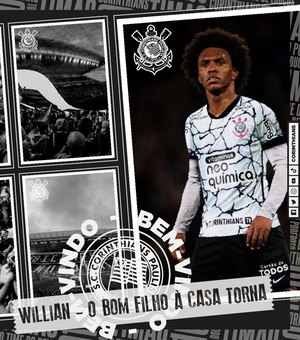 Corinthians anuncia contratação de Willian, que volta ao clube após 14 anos