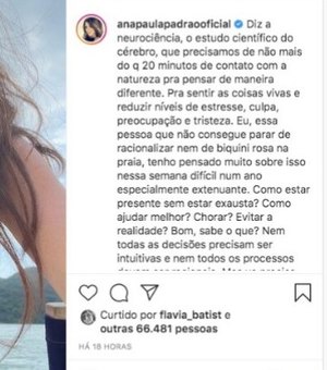 Em raro clique de biquini, Ana Paula Padrão fala sobre julgamento alheio