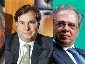 Renan Calheiros reúne Guedes e Rodrigo Maia em jantar para selar a paz