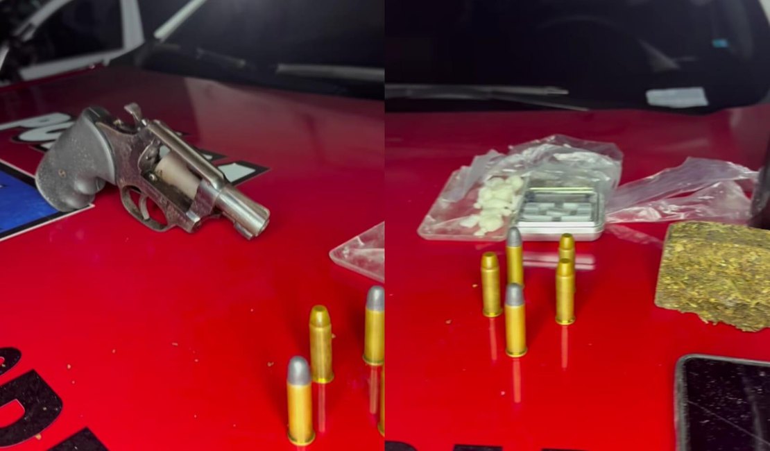 Homem é preso com arma e drogas em condomínio da parte alta de Maceió