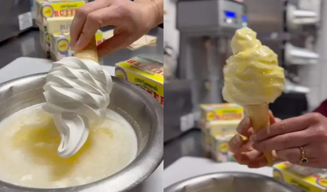 Sorvetes com cobertura inusitada chamam atenção em supermercado