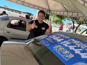 Gunnar Nunes intensifica campanha com adesivaços na parte alta de Maceió