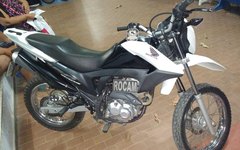 Moto apreendida com a dupla criminosa