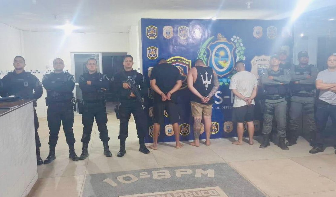 Forças policiais de Alagoas e Pernambuco realizam operação integrada e prendem foragidos em Palmares/PE