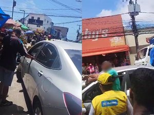 [Vídeo] Homem invade a contramão na feirinha do jacintinho e trânsito fica caótico