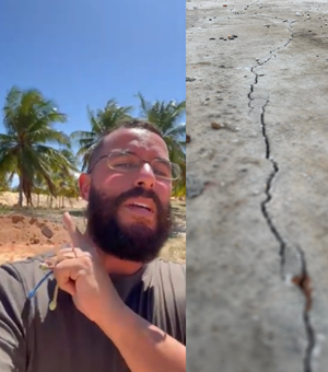 Morador denuncia mineradora por causar rachaduras e tremores em loteamento