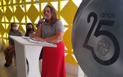 Presidente da Pestalozzi, Susemilda Santiago na inauguraçãodo CAEEP em Arapiraca