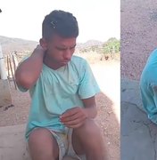 [Vídeo] Jovem desorientado é encontrado em Traipu; moradores buscam por familiares