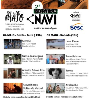 II MOSTRA NAVI terá dois dias de exibições no Teatro Hermeto Pascoal no Sesc Arapiraca