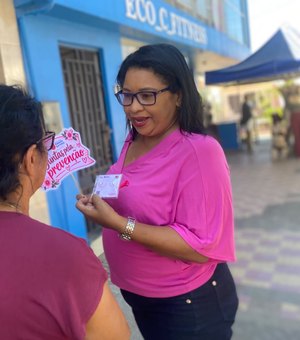 ‘Blitz Rosa’ leva conscientização sobre autocuidado às mulheres em Palmeira