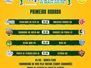 Taça Brasil de Beach Soccer começa nesta quinta em Porto de Pedras