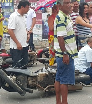 Colisão entre motos deixa duas pessoas feridas em Arapiraca 