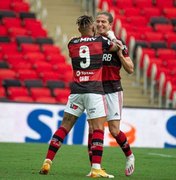 Com dois gols de Gabigol, Flamengo goleia o Santos no Maracanã