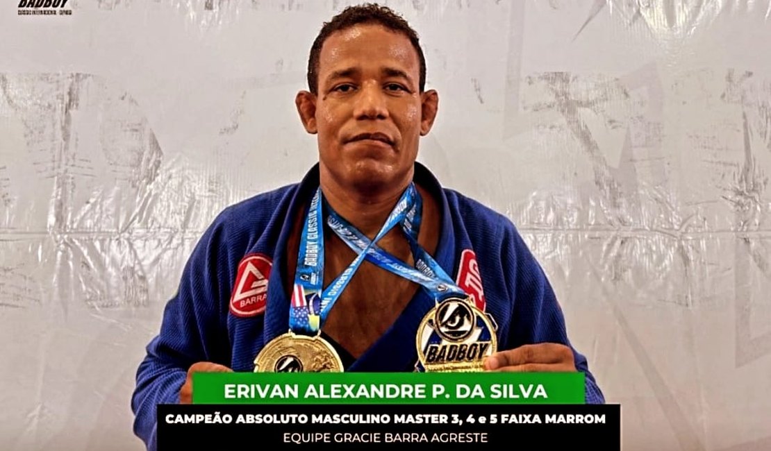 Arapiraquense Alexandre Negão torna-se Campeão Absoluto Master de jiu-jitsu em Maceió