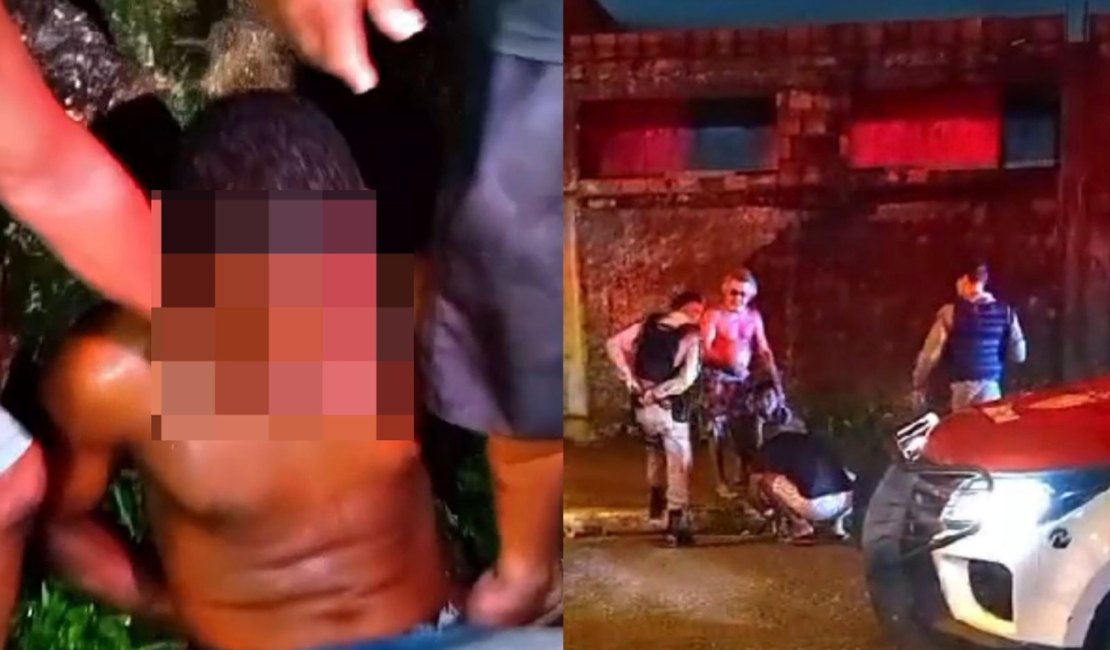 [Vídeo] Homem é espancado após entrar em igreja no Benedito e ser confundido com assaltante