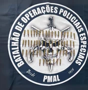 Bope apreende munições de fuzil em imóvel abandonado após denúncia em Rio Largo