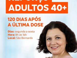 Palmeira inicia dose de reforço para adultos de 40+, nesta segunda (4)