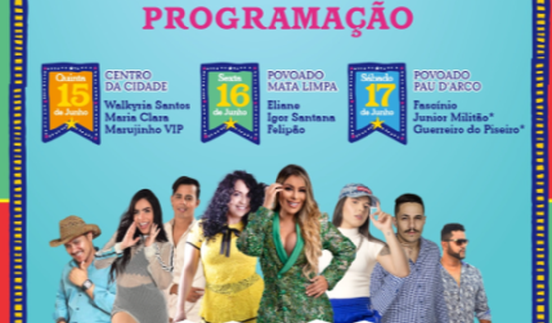 São João em Lagoa da Canoa terá três dias de festa na área urbana e rural do município