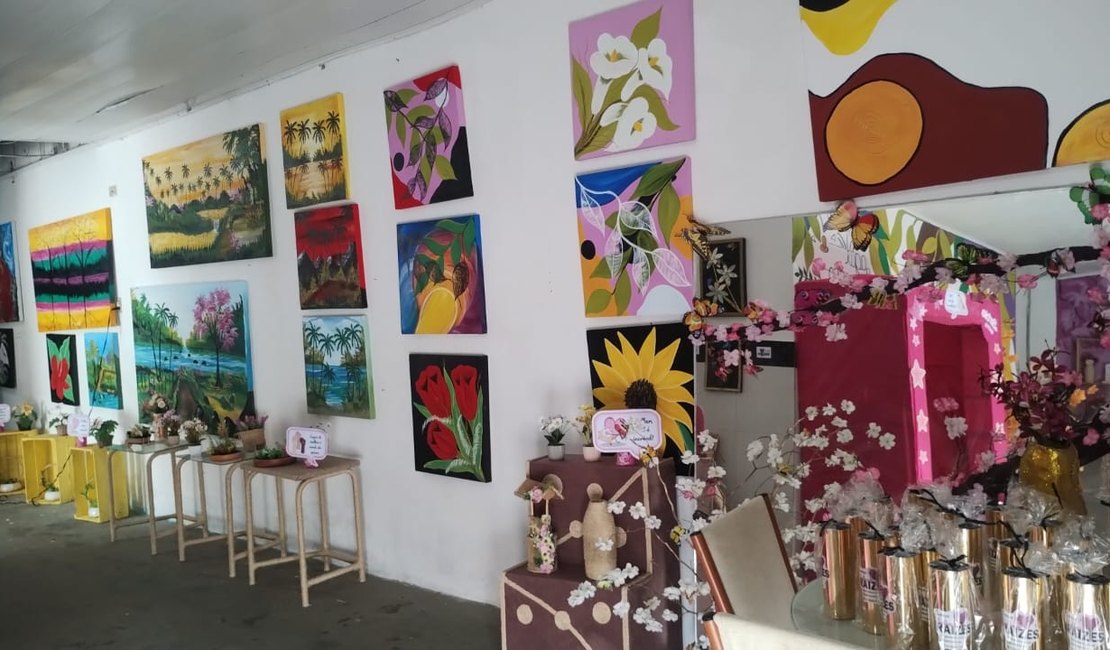 Espaço Mulheres Raízes: artista inaugura galeria com peças recicladas em Girau do Ponciano