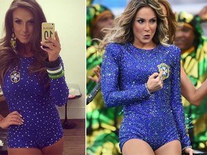 Nicole Bahls usa look 'genérico' de Claudia Leitte