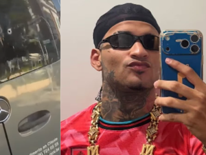 Imagens mostram van do cantor Anderson Neiff atingida por tiros; artista ficou ferido