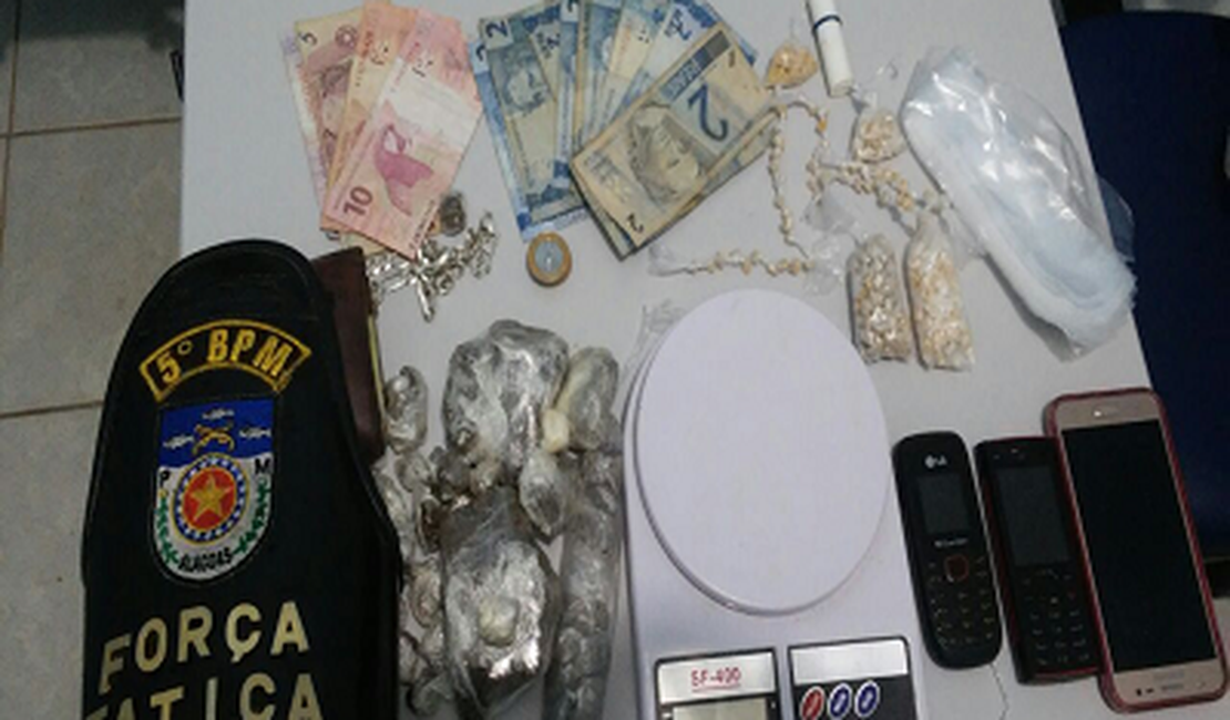  Dupla é presa por tráfico de drogas em Maceió