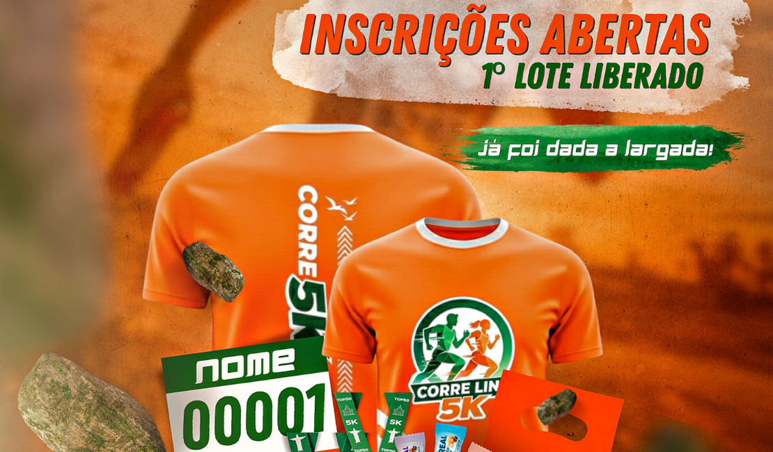 Corre Lino 5K 2026 será realizada em março em Novo Lino e abre inscrições com vagas limitadas