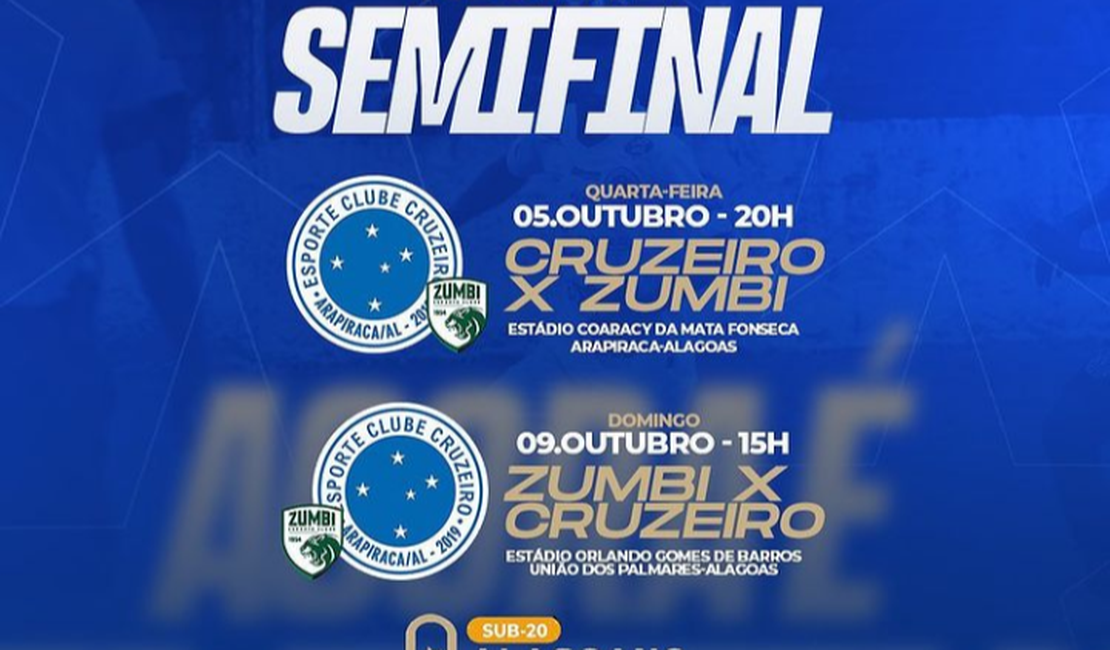 CRUZEIRO: Primeiro jogo da semifinal contra o Zumbi acontece em Arapiraca