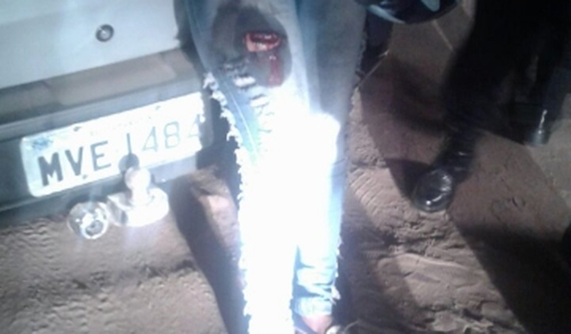 Após confusão, homem e mulher são atingidos por disparos de espingarda