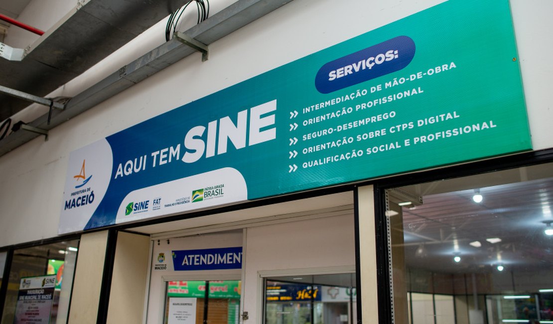 Mais de 140 vagas de emprego são disponibilizadas pelo Sine Maceió a partir desta segunda-feira (19)