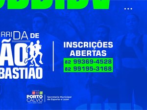 Secretaria de Esportes de Porto Calvo abre inscrições para a tradicional corrida do co-padroeiro São Sebastião