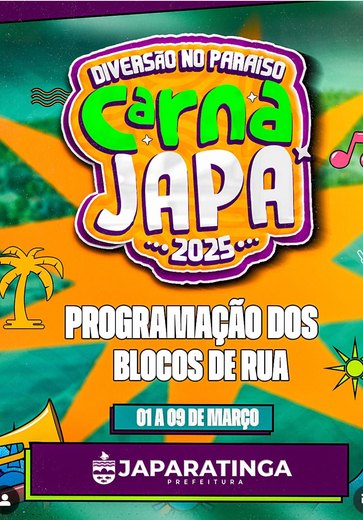 Prefeitura de Japaratinga divulga programação dos blocos carnavalescos