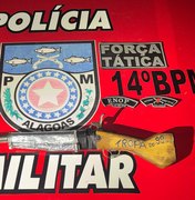 Polícia apreende espingarda escondida em árvore em Joaquim Gomes