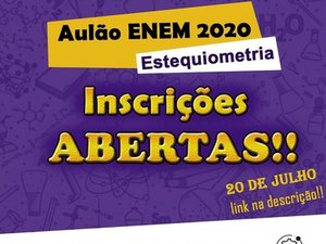 Enem 2020: Empresa Júnior de Química promove aulão gratuito