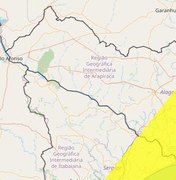 Inmet emite dois alertas de chuvas e inclui 51 municípios de Alagoas