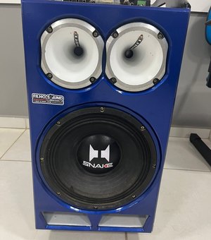 Polícia apreende caixa de som no município de Colônia Leopoldina