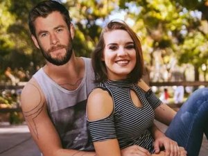 Após término, garota troca rosto do ex-namorado da amiga pelo do ator Chris Hemsworth em ensaio