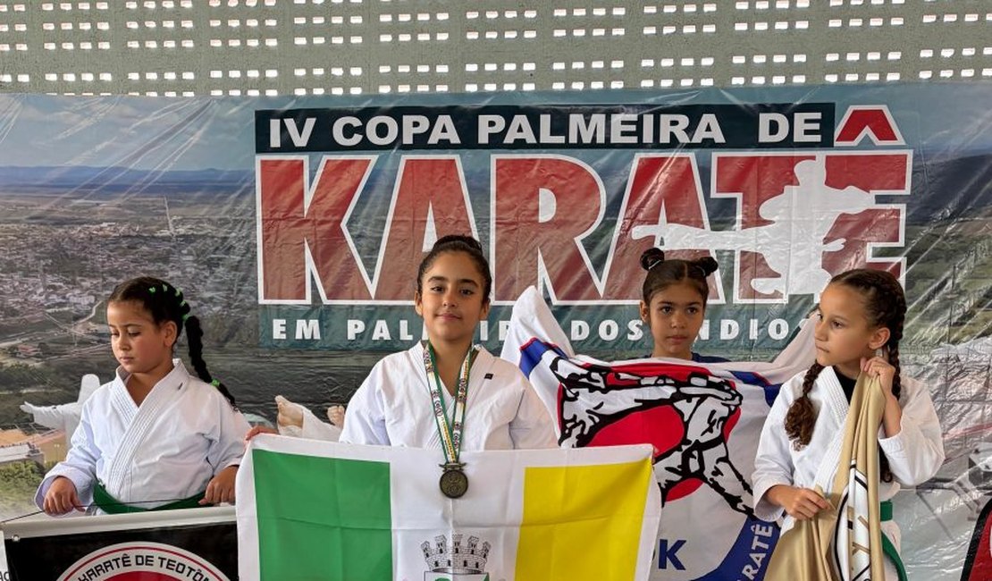 Carateca arapiraquense conquista duas medalhas de ouro em Palmeira dos Índios