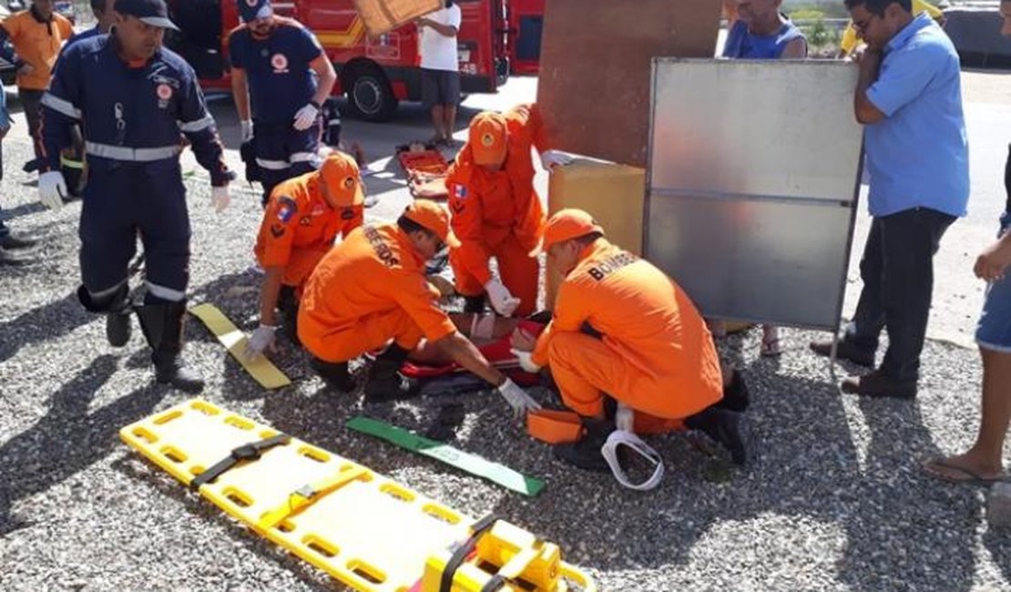 Acidente com motocicleta deixa três feridos na BR-423